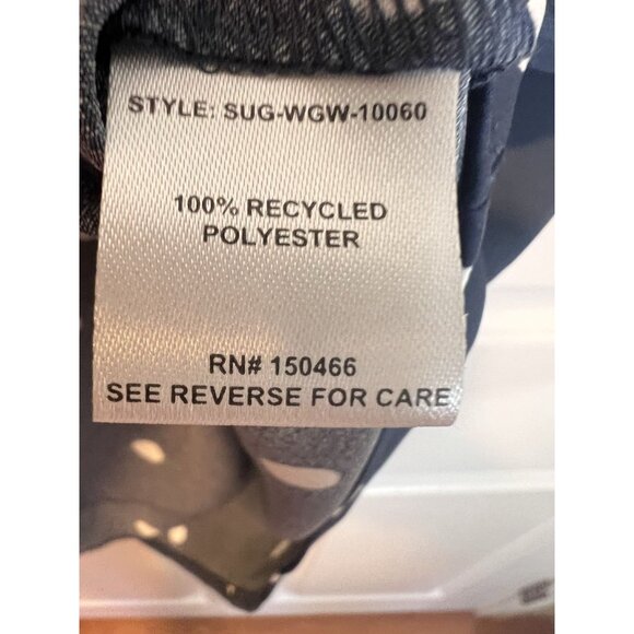 41 Hawthorn Polka Dot Sleeveless Blouse Top Med Navy White V-Neck Flowy Coastal - Picture 6 of 7